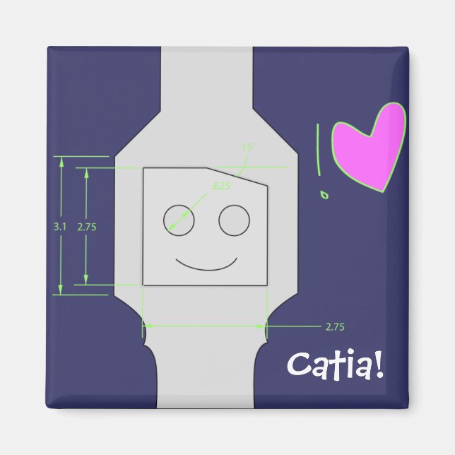 Catia Modeling Magnet (Vorne)