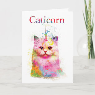 Caticorn Birthday Karte