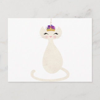 Caticorn Einhornkatze mit Prinzessenkrone Postkarte