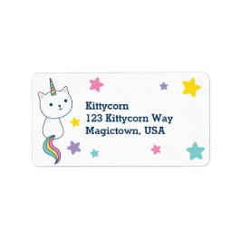 Caticorn | Etikett | weiß Adressaufkleber