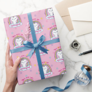 Caticorn Geschenkpapier Rosa