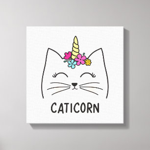 Caticorn Leinwanddruck