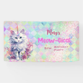 Caticorn Meow Gical Birthday Banner