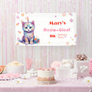 Caticorn Meow Gical Birthday Banner