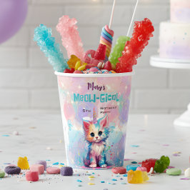 Caticorn Meow Gical Birthday Pappbecher