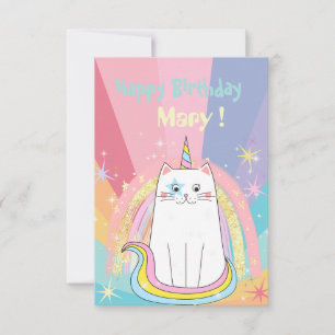 Caticorn Meow-Gical Happy Birthday Grußkarte Karte