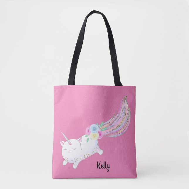 Caticorn Monogram Tote Bag (Vorderseite)
