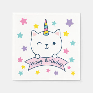 Caticorn Servietten Alles Gute zum Geburtstag