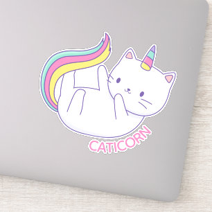 Caticorn Süßes Einhorn-Katzen-Aufkleber Aufkleber