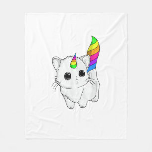 Caticorn T-Shirt Einhorn Katze Shirt Regenbogen Mä Fleecedecke
