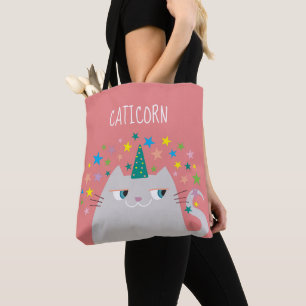 Caticorn-Tasche Niedliche Katze Einhorn Rosa