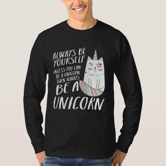 Caticorn  Unicorn Cat Kittycorn Girls Women Rainbo T-Shirt (Vorderseite)