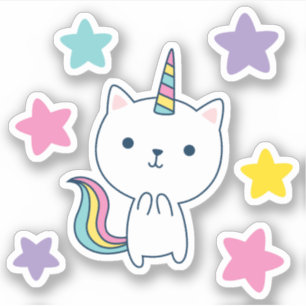 Caticorn-Vinyl-Aufkleber nach Maß Aufkleber