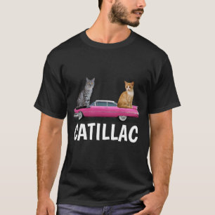 CATILLAC CAT CLASSIC CAR Pink Caddy T - SHIRT