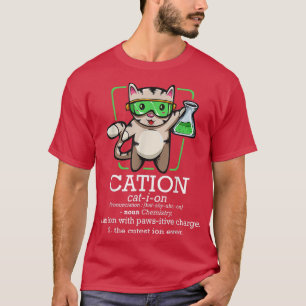 Cation Niedlich Science Cat Pawsitive Element Chem T-Shirt