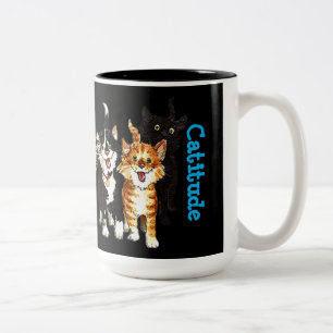 Catitude Cat Lovers Zweifarbige Tasse