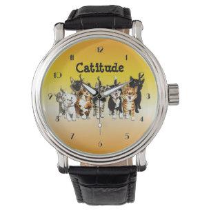 Catitude Niedlich Kitkatzen Armbanduhr