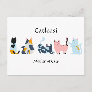 Catleesi, Mutter der Katzen Postkarte