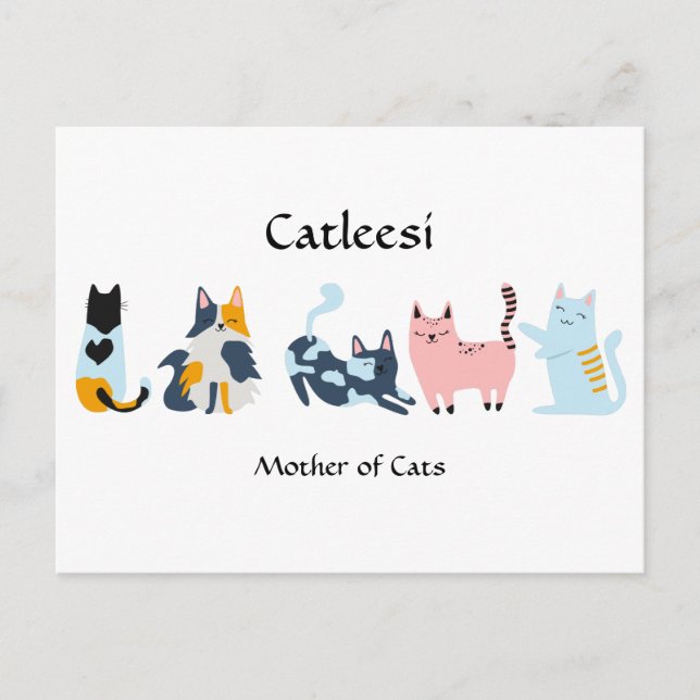 Catleesi, Mutter der Katzen Postkarte (Vorderseite)