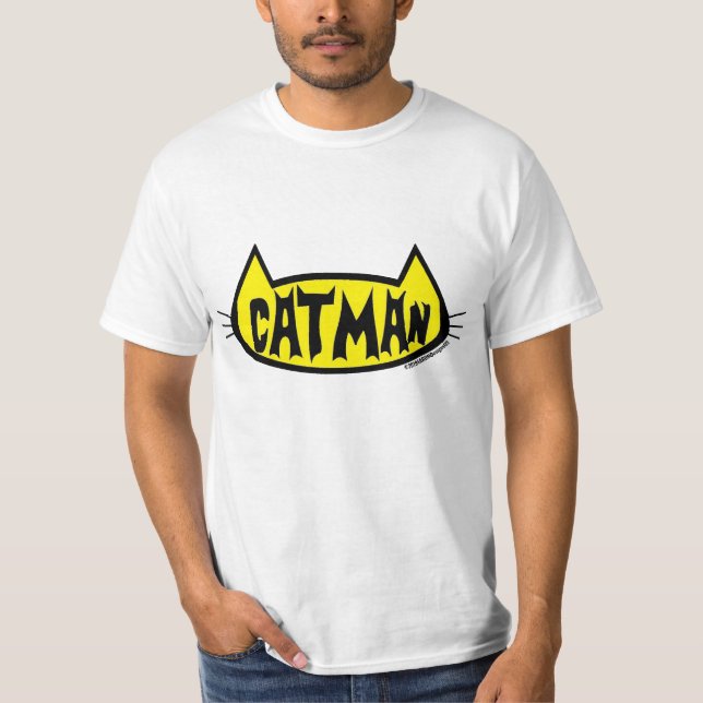 "CATMAN" Cat Head Mens Cat Lover T-Shirt (Vorderseite)