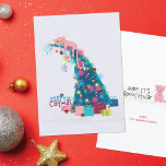 Catmas Tree Christmas Card Karte<br><div class="desc">Ein froher Catmas Gruß und eine niedliche Katze,  die in einem Weihnachtsbaum spielt.</div>