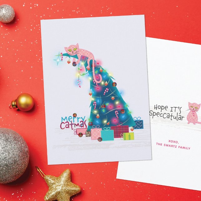 Catmas Tree Christmas Card Karte (Von Creator hochgeladen)