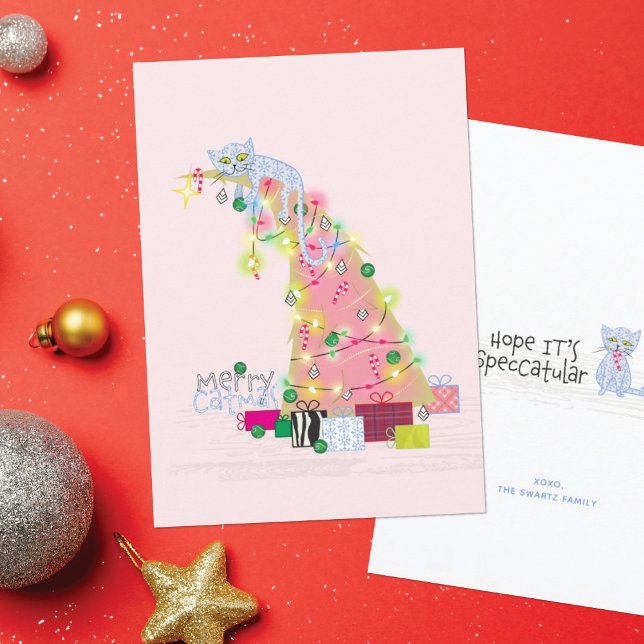 Catmas Tree Christmas Card Karte (Von Creator hochgeladen)