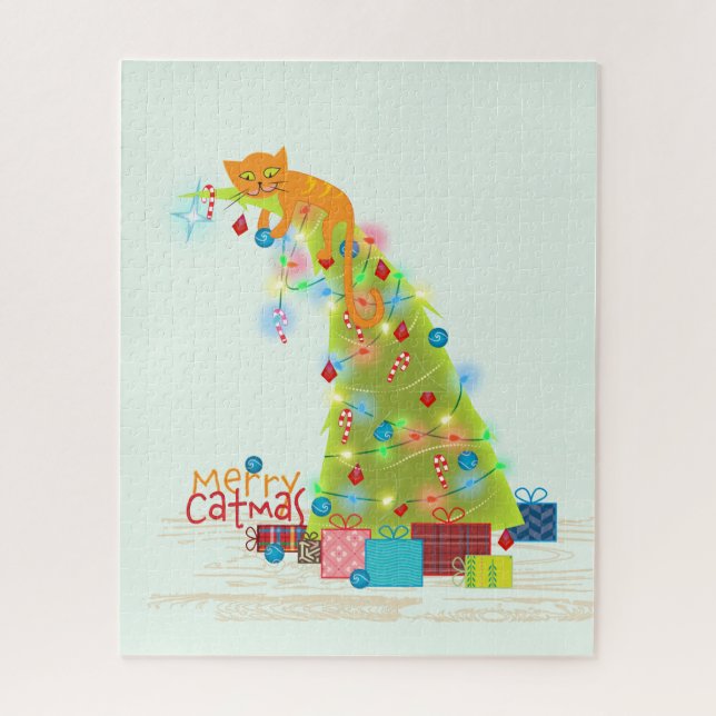 Catmas Tree Christmas Puzzle (Vertikal)