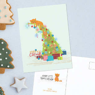 Catmas-Weihnachtskarte Postkarte