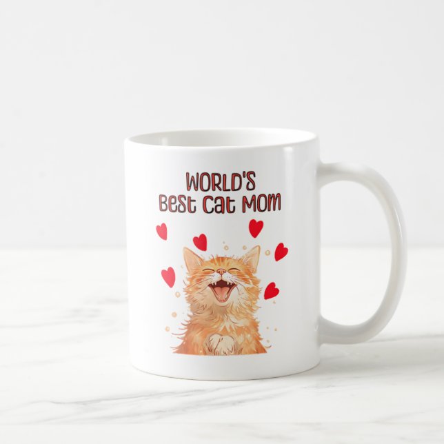 CatMom Tasse, lustige Katze, Geschenke für sie, Fe Kaffeetasse (Rechts)