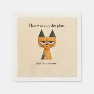 Catmosphere™: Dieser Plan war nicht Cocktail Napki Serviette