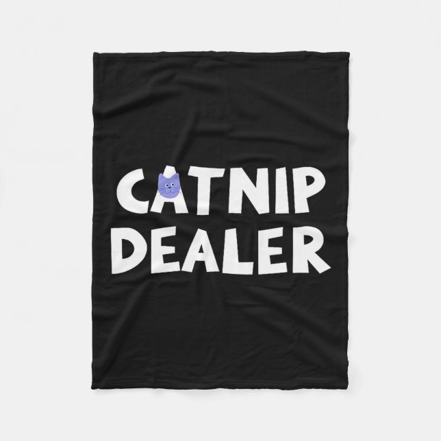 Catnip Er Funny Cat  Fleecedecke (Vorderseite)