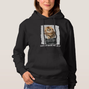 Catnip ließ mich das T-Shirt machen Cat Mugshot Ki Hoodie