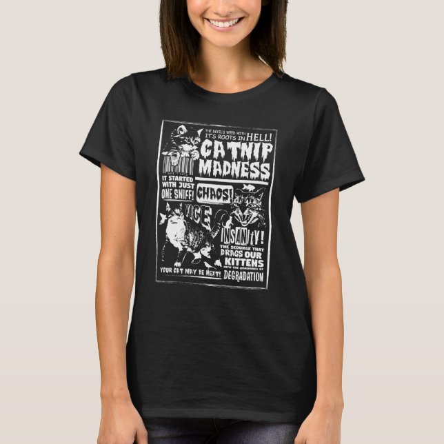 Catnip Madness Cute Kitten Cat   for Cat Owners T-Shirt (Vorderseite)
