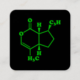 Catnip Nepetalacton Molekulare chemische Formel Quadratische Visitenkarte