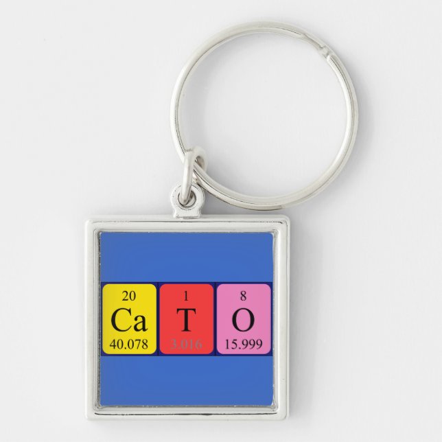 Cato Periodic Table name keyring Schlüsselanhänger (Vorne)