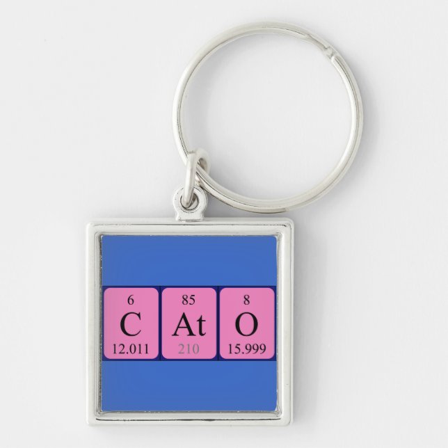 Cato Periodic Table name keyring Schlüsselanhänger (Vorne)
