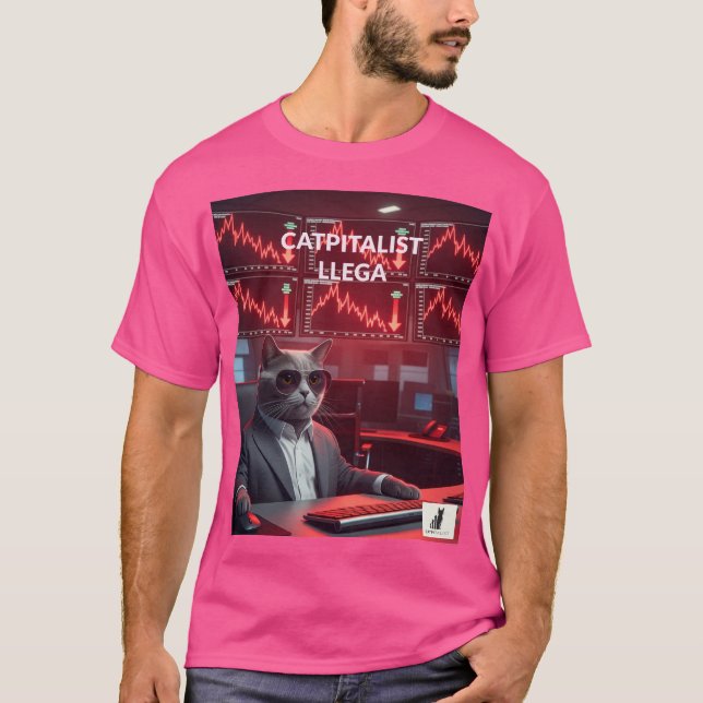 Catpitalist: Comedia de Caída del Mercado T-Shirt (Vorderseite)