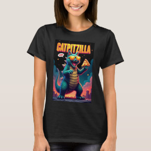 Catpizilla Funny Pizza Cat Monster Niedlich T-Shirt