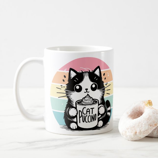Catpuccino 3 kaffeetasse (Mit Donut)