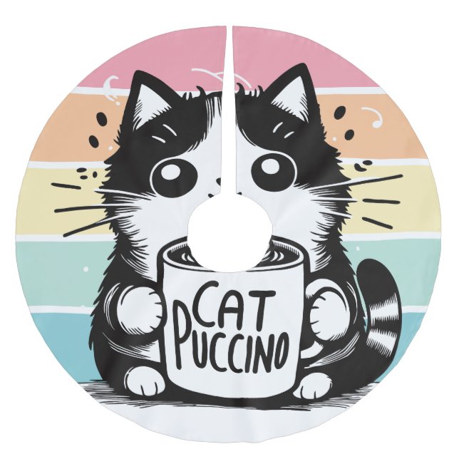 Catpuccino 3 polyester weihnachtsbaumdecke (Vorderseite)