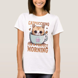 Catpuccino für einen perfekten Kaffee-Cat am Morge T-Shirt