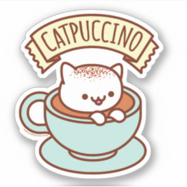 CATPUCCINO Katzenaufkleber Aufkleber