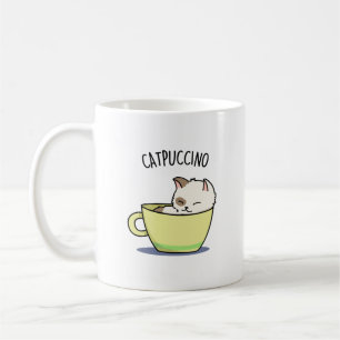 Catpuccino Lustige Katze In Tasse Wortspiel