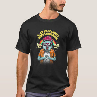 Catpuccino Meowrnings Kaffee  Katze  Koffein Kätzc T-Shirt