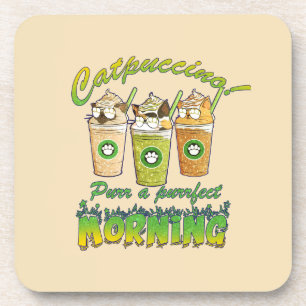 Catpuccino - Purr a Purfect Morning Niedliche Ka Getränkeuntersetzer