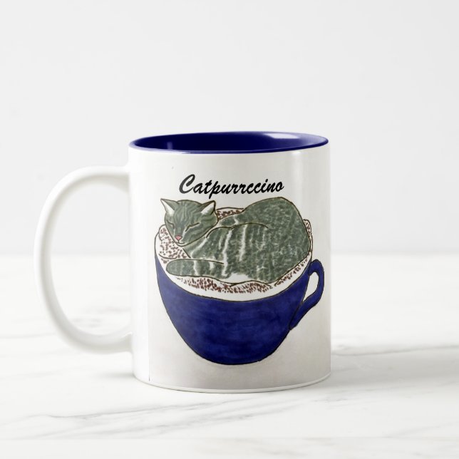 Catpurrccino Cat Cup Tasse (Links)