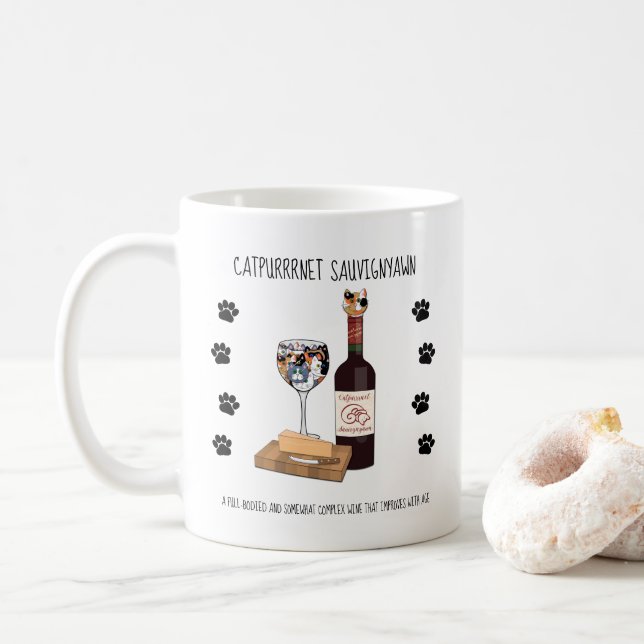 Catpurrnet Sauvigyawn Kaffeetasse (Mit Donut)