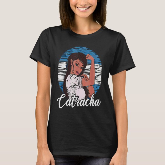 Catracha Honduran Girl Honduras Flag Pride T-Shirt (Vorderseite)