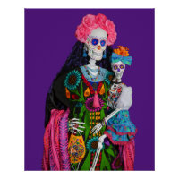 Catrina and Child Day of the Dead Sugar Skull